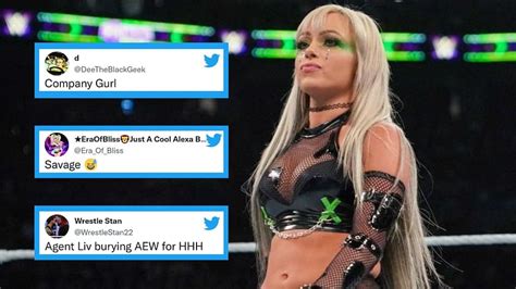 Agent Liv Burying Aew For Hhh Twitter Erupts To Wwe Superstar Liv