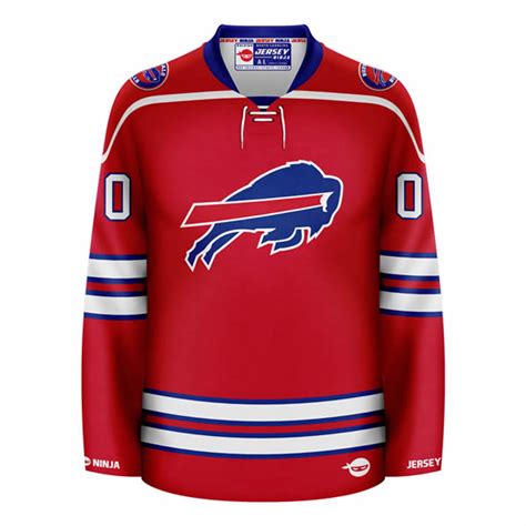 Jersey Ninja - Buffalo Bills Red Hockey Jersey