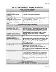 Edtpa Task Learning Segment Lesson Plan Emily Streechon Docx Educ