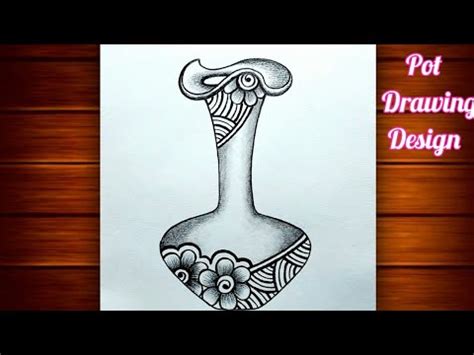 Flower Pot Drawing How To Draw Flower Pot With Pencil Sketch