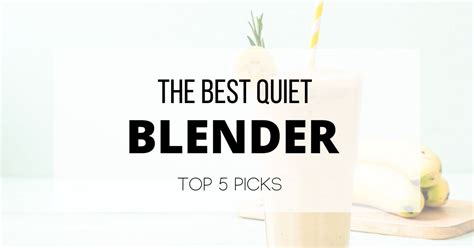 The Best Quiet Blender in 2020: The Top 5 Review Blend with Style