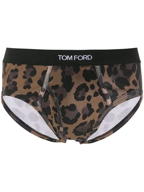 Tom Ford Leopard Cotton Briefs Brown Farfetch