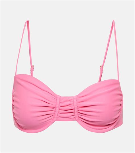 Mia Bikini Top In Pink Jade Swim Mytheresa