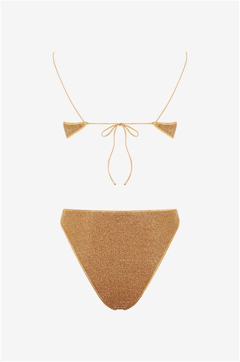 Lumière shelf bra Lurex bikini OSEREE GOLDEN Bongénie