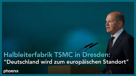 Halbleiterfabrik Kanzler Olaf Scholz Zum Bau Der Tsmc Chipfabrik In