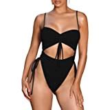 Viottiset Women S Ruched High Cut One Piece Swimsuit Tummy Control Monokini Bikini At Amazon