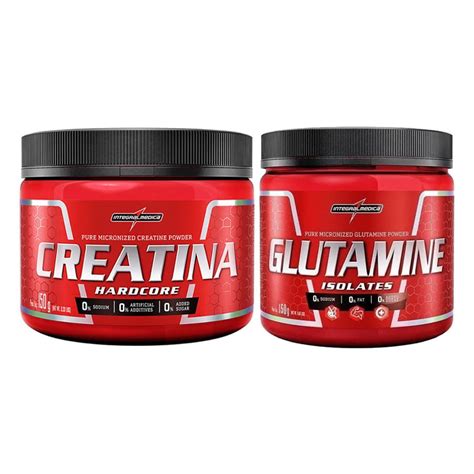 Creatina Ou Glutamina - COMBO INTEGRALMEDICA - Creatina 150g + Glutamina 150g - Savana Skate Shop