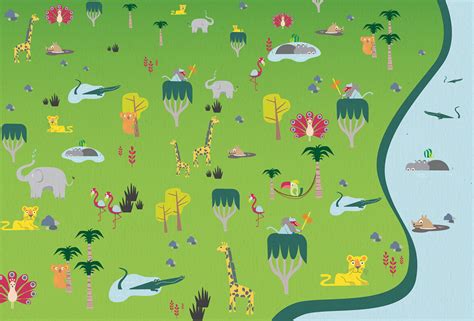 jungle map  behance