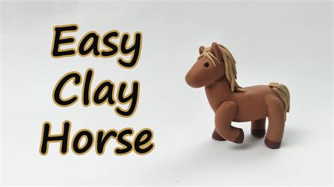 Easy Clay Horse Polymer Clay Tutorial Youtube