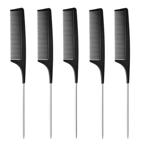 Amazon 5Pcs Tail Comb Carbon Fiber Teasing Combs Rat Tail Lifting