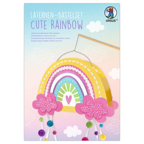 Laternen Bastelset Cute Rainbow