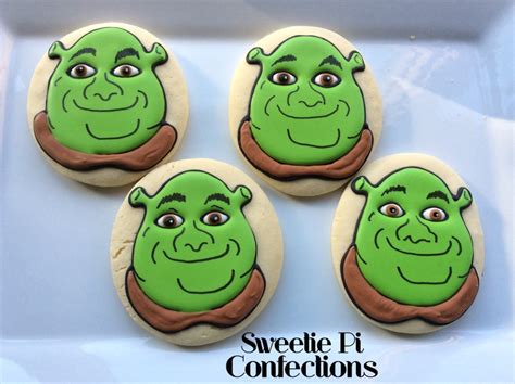 SHREK Decorated Cookies // Party Favors // Birthday Party // Shrek the Musical // Decorated ...