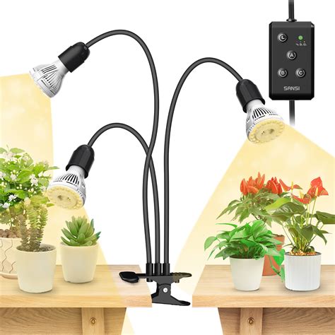 SANSI 30W LED Grow Light Bulb, Full Spectrum Gooseneck Clip Plant Grow