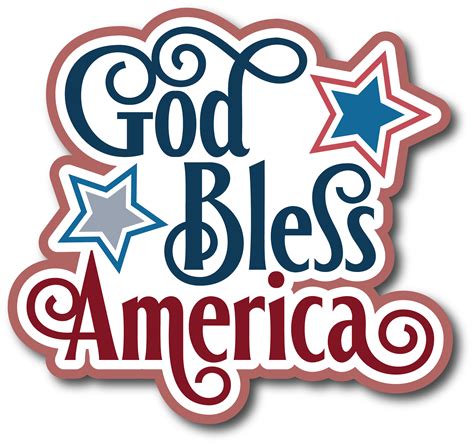 God Bless America Scrapbook Page Title Sticker