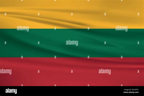 Waving Lithuania flag, official colors and ratio correct. Lithuania ...