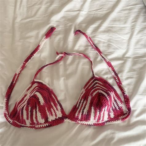Handmade Crochet Bikini Style Top In The Shade Depop
