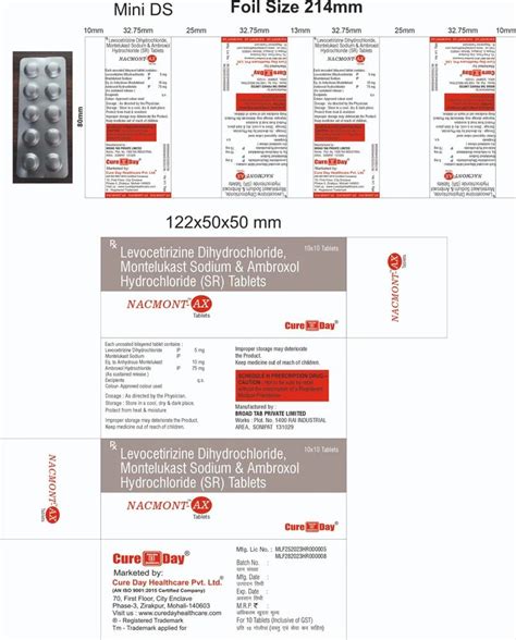 Montelukast Mg Levocetrizine Mg Ambroxol Hydrochloride Mg Sr