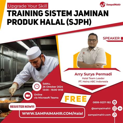 Training Implementasi Sistem Jaminan Produk Halal SJPH SampaiMahir