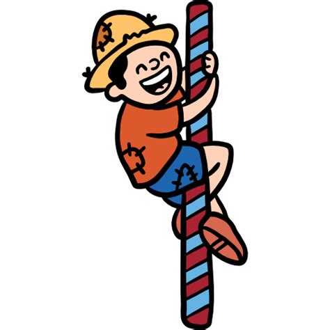 pole hand drawn color icon