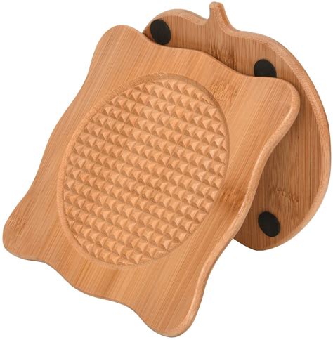 Bamboo Trivets Pcs Natural Bamboo Hot Pots Trivet Mat Set Etsy