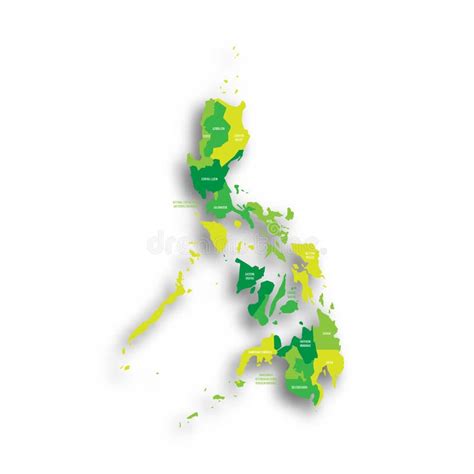 Philippines Political Map Of Administrative Divisions Stock Vector