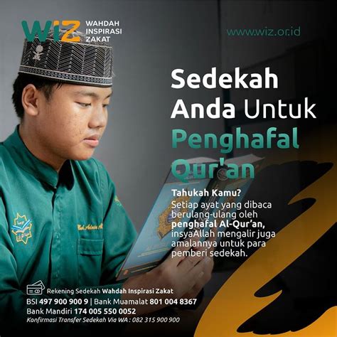 Sedekah Untuk Penghafal Al Quran Wahdah Inspirasi Zakat