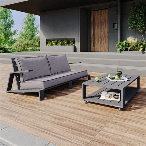 Набор садовой мебели GreenWeen KORFU, цвет LAVA 4 предмета: диван, 2 ...