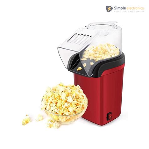 Hot Air Popcorn Maker 1200W Oil Free Snack Machine Simple Electronics