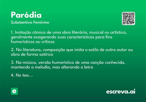 O Que Significa Paródia - Paródia - Significado e Sinônimo - escreva.ai