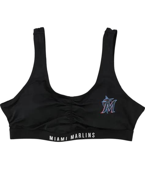 G III SPORTS FEMMES Miami Marlins Bikini Natation Haut Noir Moyen