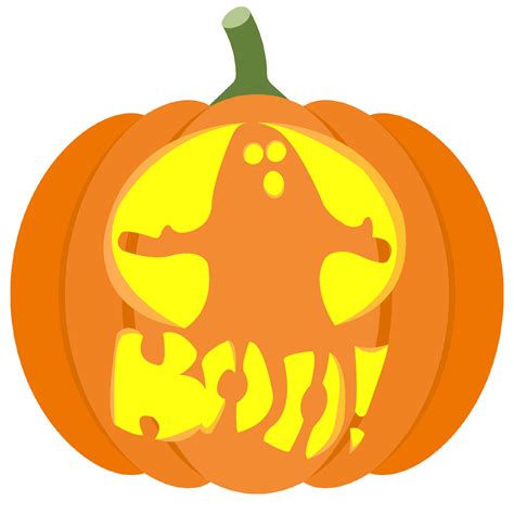 Boo Ghost Pumpkin Stencil Free Printable Papercraft Templates