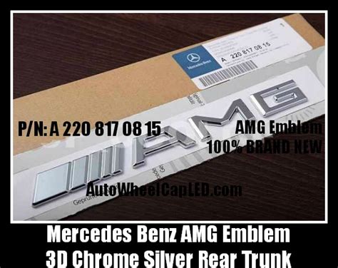 Mercedes Benz AMG Letter Emblems Badges Chrome Silver Rear Trunk