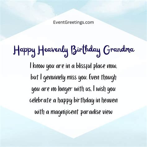 40 Emotional Happy Birthday In Heaven Grandma Wishes