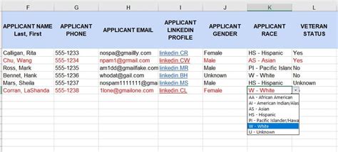 Applicant Tracking Spreadsheet Free Excel Templates