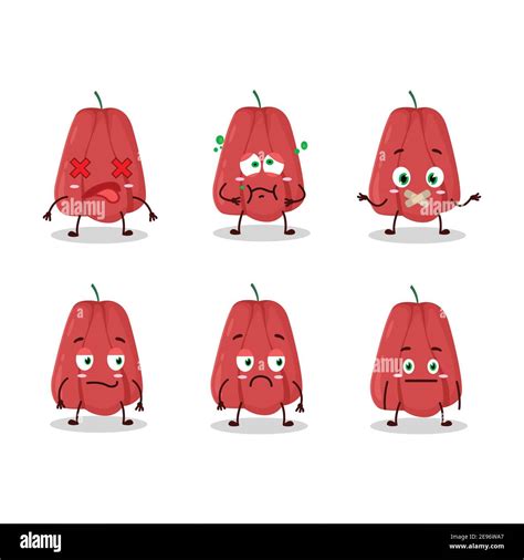 Ackee Cartoon In Character With Nope Expression Vector Illustration