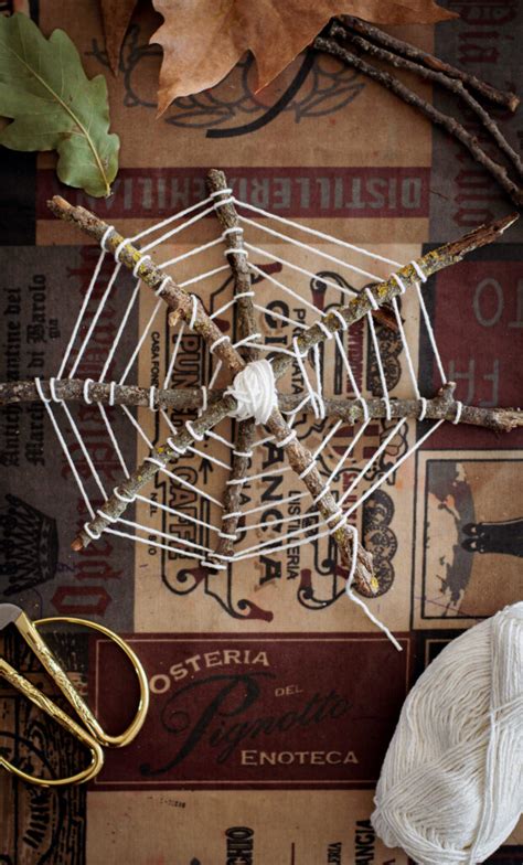 Diy Stick Spider Web Fun Scraps And Coffee Grounds