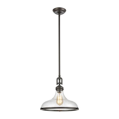 Rutherford 1 Light Pendant With Seedy Glass By Elk Lighting Modish Store