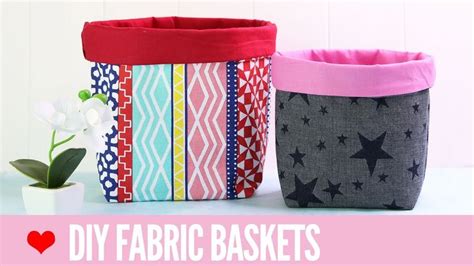 Fabric Basket Tutorial How To Make Fabric Baskets In 5 Sizes Youtube Fabric Basket Tutorial