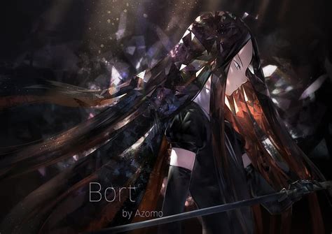 Hd Wallpaper Houseki No Kuni Bort Profile View Black Hair Sword