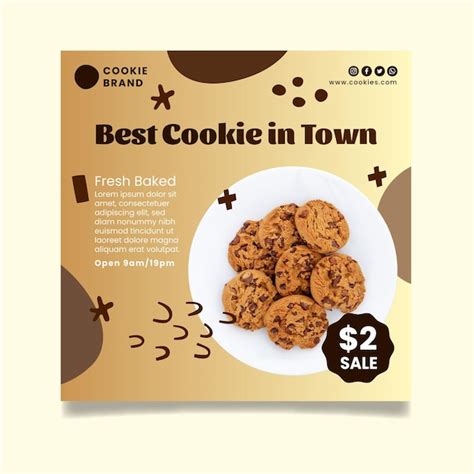 Premium Vector Delicious Cookies Flyer Template