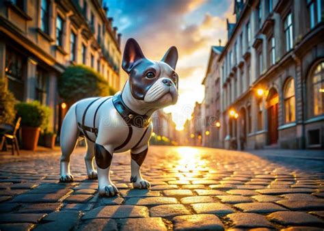 A Futuristic French Bulldog a Modern Metropolis and Cobblestone Charm ...
