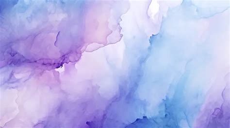 Vibrant Watercolor Texture In Shades Of Purple And Blue Background