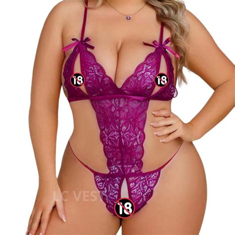 Body Sexy Plus Size Renda Abertura Lingerie Sensual Body Marido Apressadinho Shopee Brasil