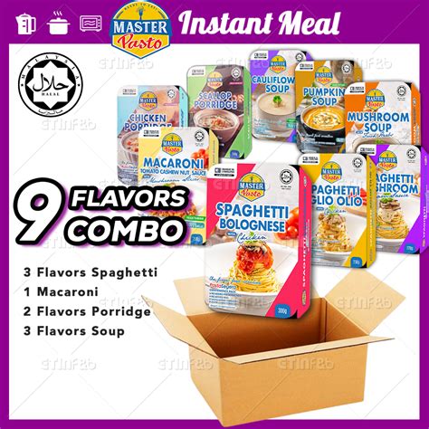 Master Pasto Flavors Set Instant Food Spaghetti Mushroom Soup