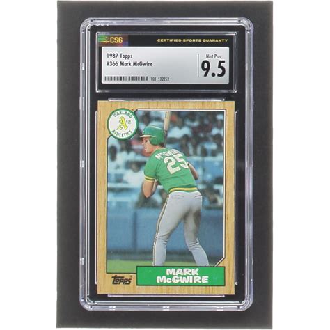 Mark Mcgwire 1987 Topps 366 Csg 9 5 Pristine Auction