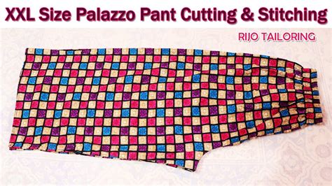 XXL Size Palazzo Pant Cutting And Stitching In Tamil How To Stitch