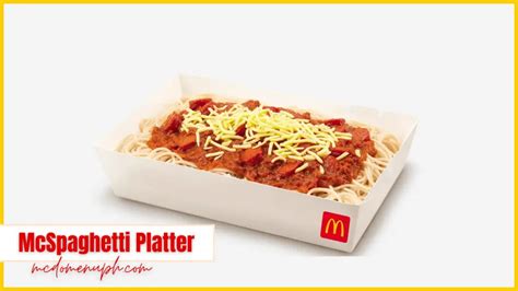 Mcspaghetti Platter At Mcdo Philippines In 2024