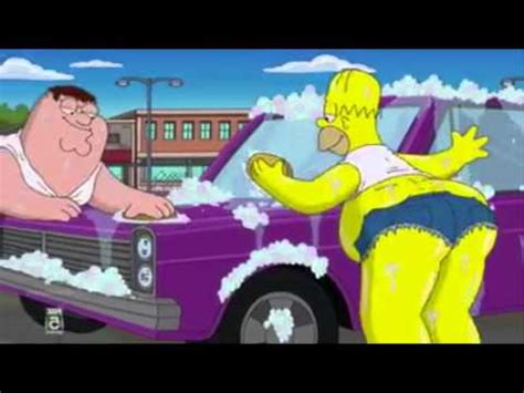 Homer Simpson & Peter Griffin Sexy car wash - YouTube