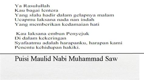 Puisi Maulid Nabi Muhammad Saw Singkat Dan Menyentuh Hati Cocok