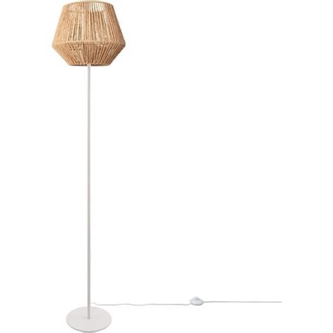 Lampadaire LED Moderne Salon Chambre Aspect Rotin Boho Corbeille